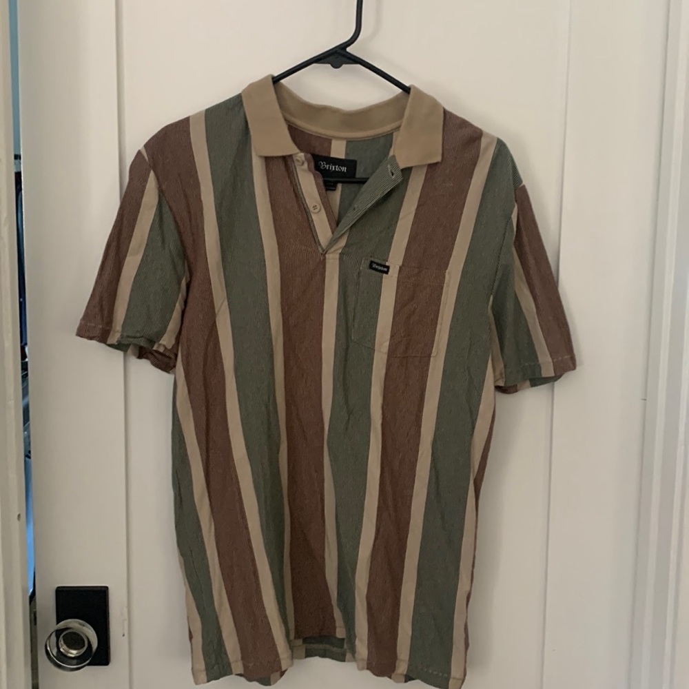 Brixton Striped Polo Shirt - Medium